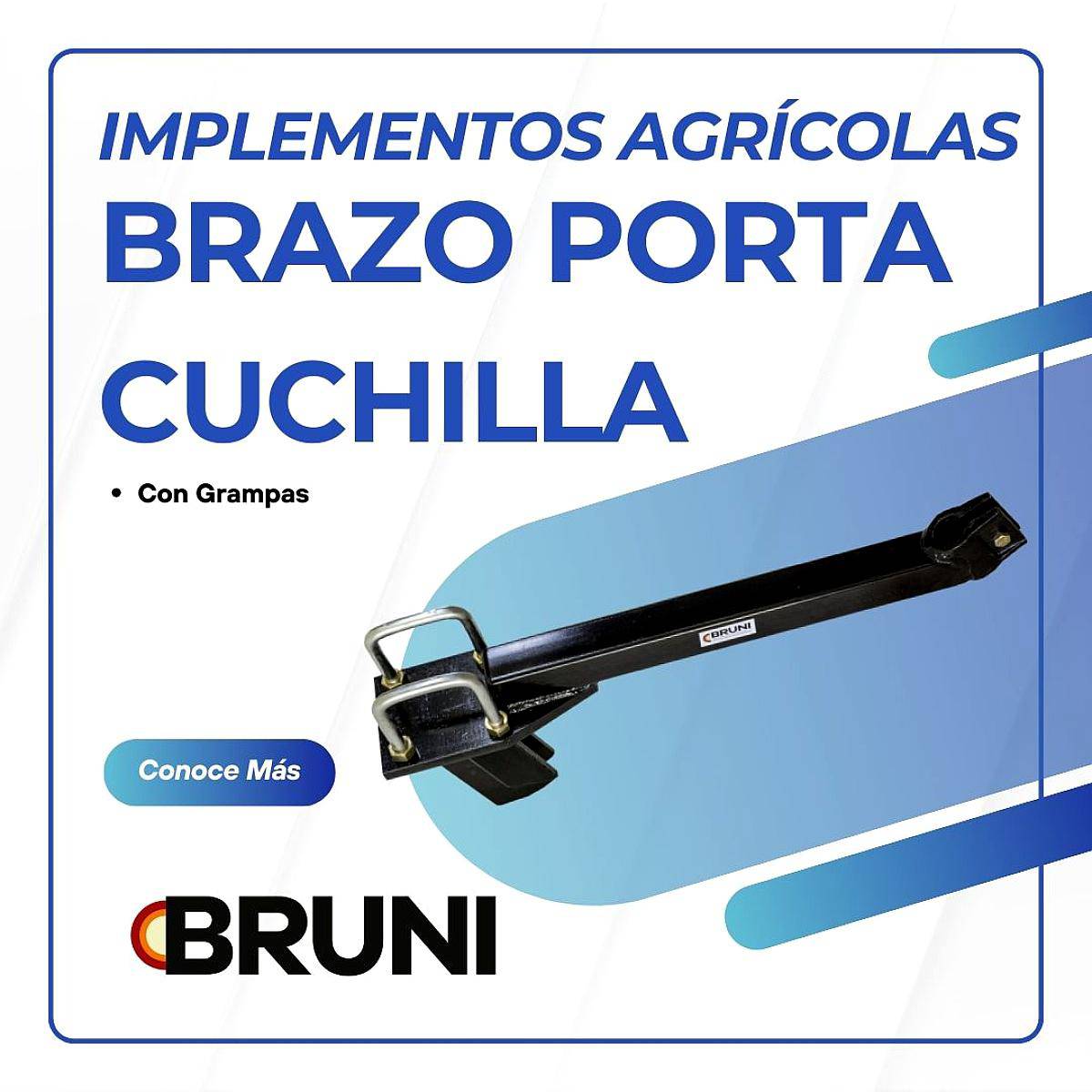 Brazo Porta Cuchilla con Grampas