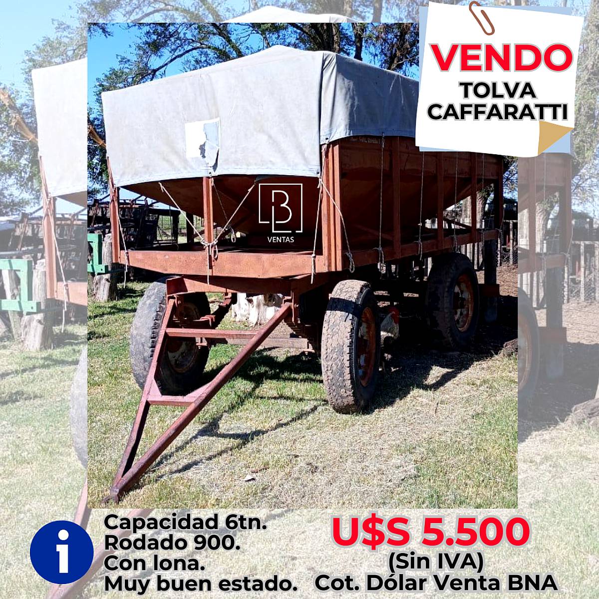 Tolva Caffaratti de 6tn.