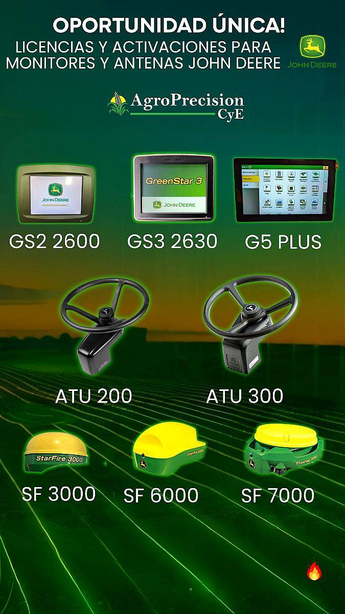 Licencias y Activaciones para Monitores y Antenas John Deere