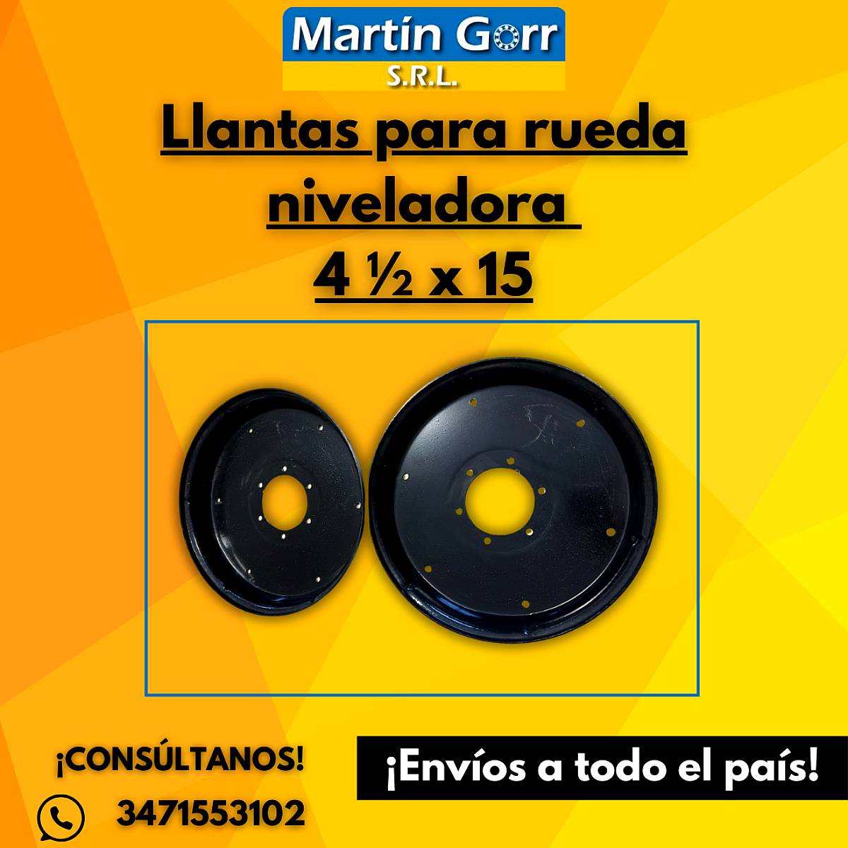 Llantas para Rueda Niveladora