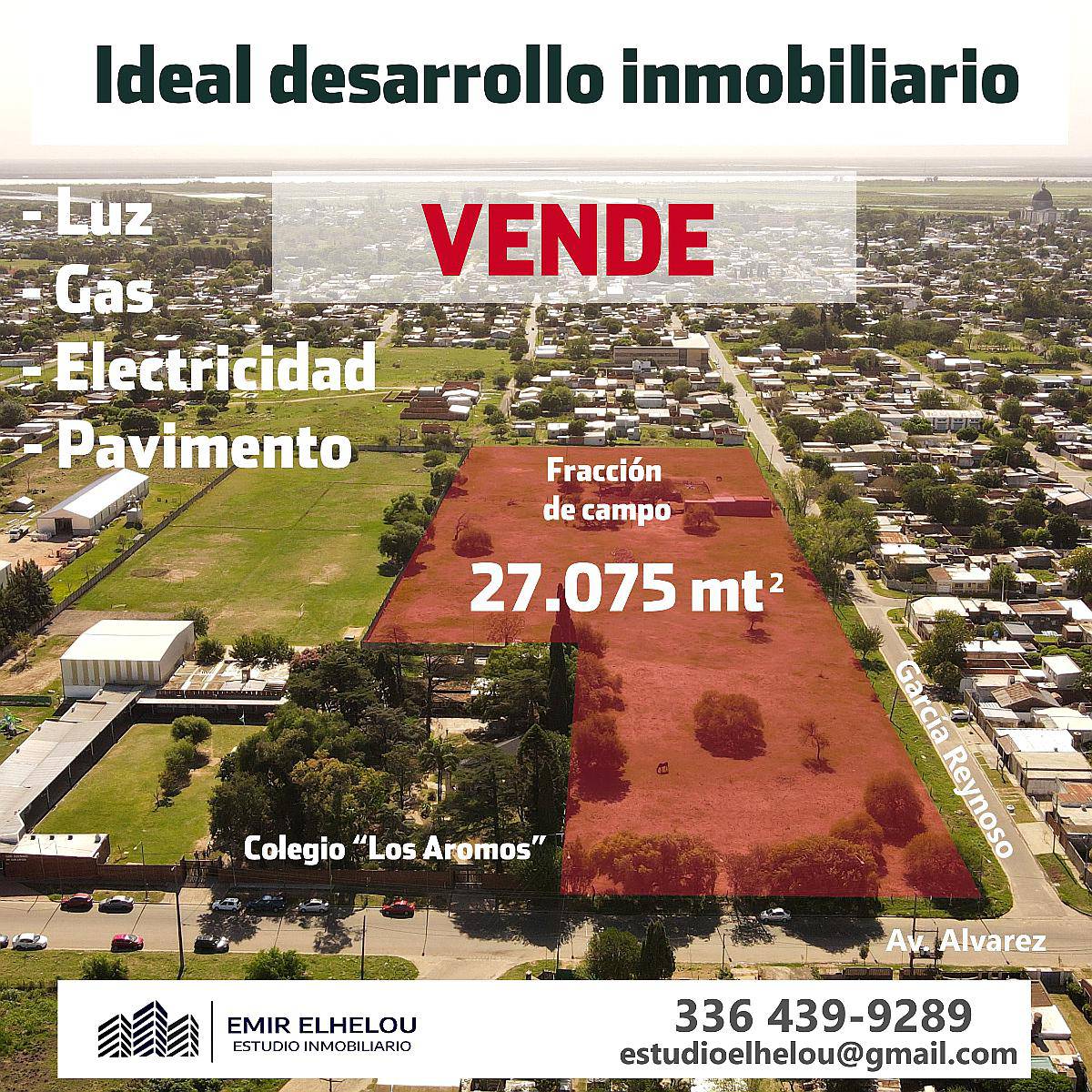 Fracción de Campo de 2,7ha Ideal Loteo o Proyecto Comercial
