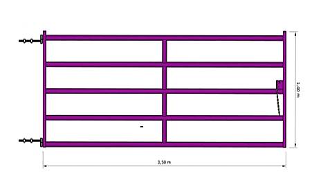 Tranquera 1.40 X 3.5m