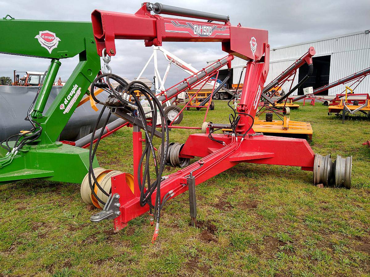 Grúa Hidráulica Transportable el Crespín GM 1500 Roja