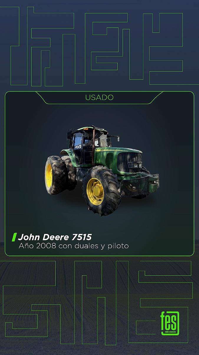 John Deere 7515 Duales y Piloto