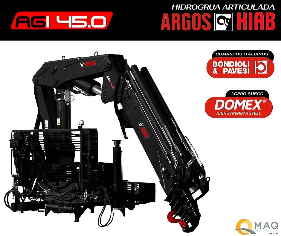Hidrogrua Argos Hiab AGI45 -22.500kg a PIE - Valor Anticipo
