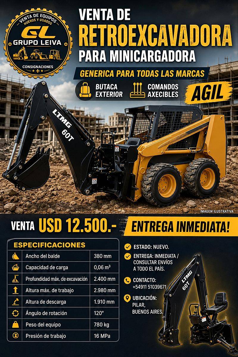 Implemento Excavadora para Minicargadoras