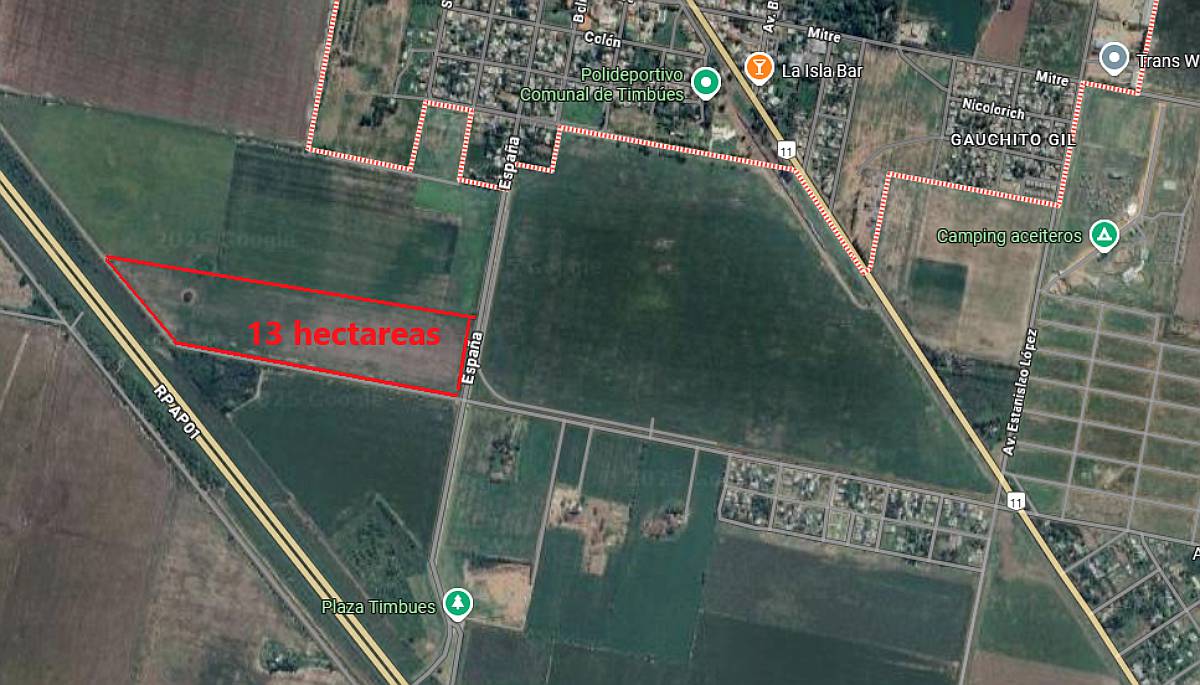Timbues, 13 Hect Agric Empr Urbanist