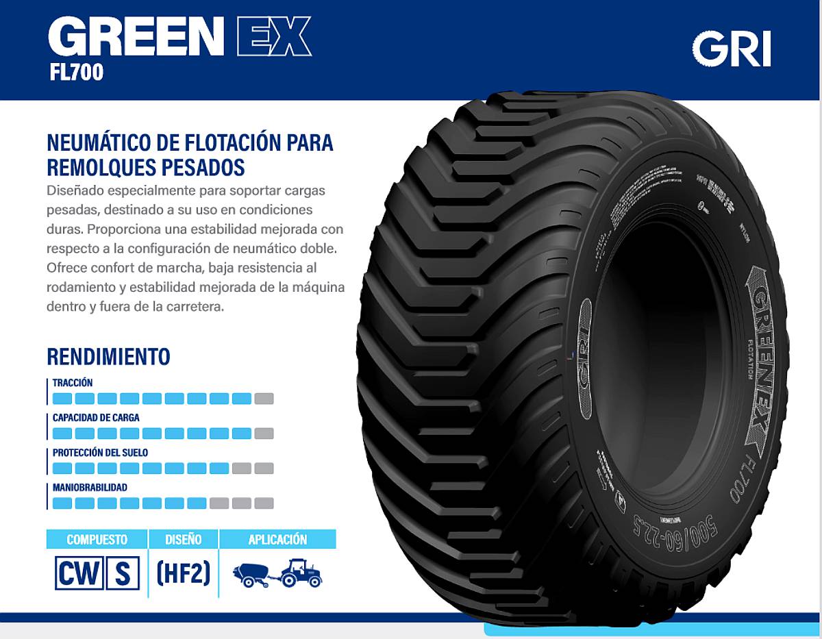 Cubierta Agricola 400/60-15.5 GRI Green EX FL700 18t TL