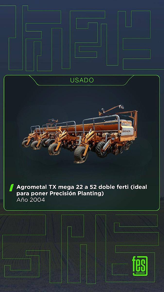 Sembradora Gruesa Agrometal TX Mega 22-52 año 2004