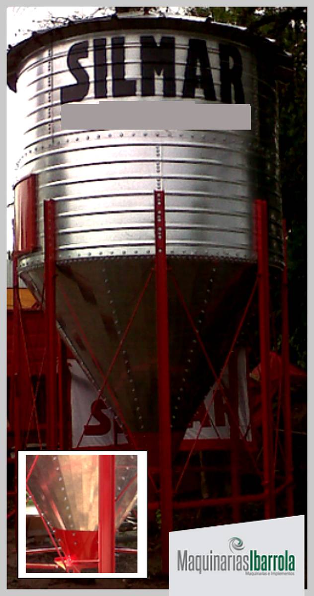 Silo Aereo de Chapa para Semilla Silmar Cono 60° Abulonado