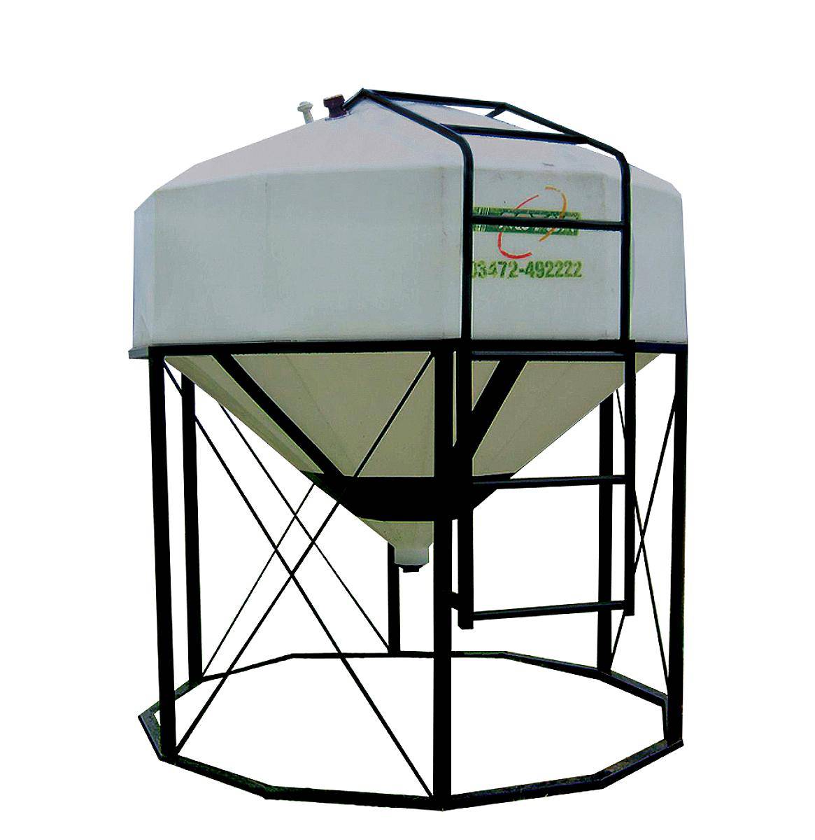 Silo Plástico de 4.200 Lts. con Fondo Cónico