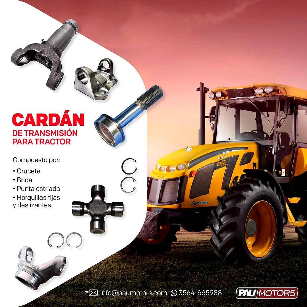 Cardan de Transmision para Tractor