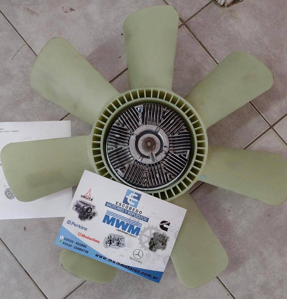 Paleta de Ventilador Motor MWM 4 Cil.