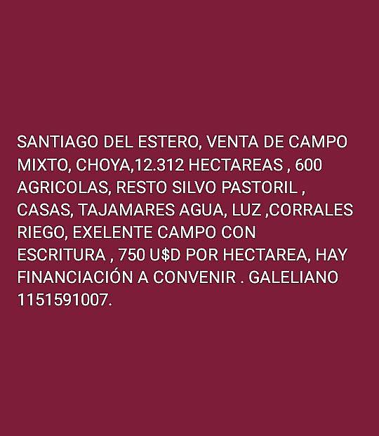 Venta de Campo Galeliano