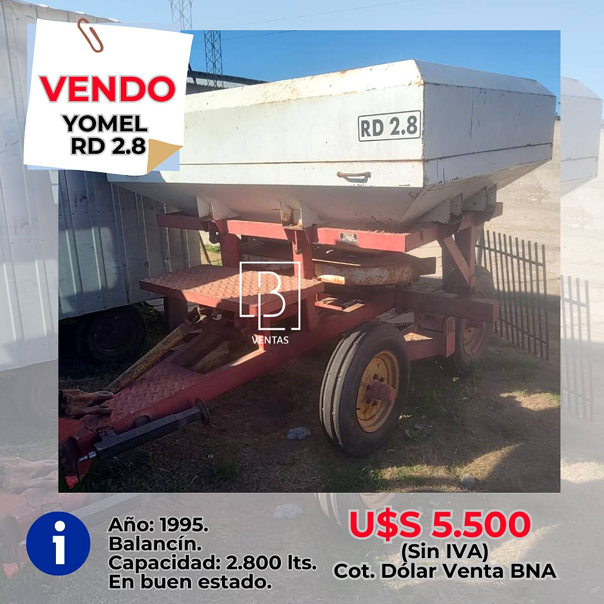 Fertilizadora Yomel RD 2.8.