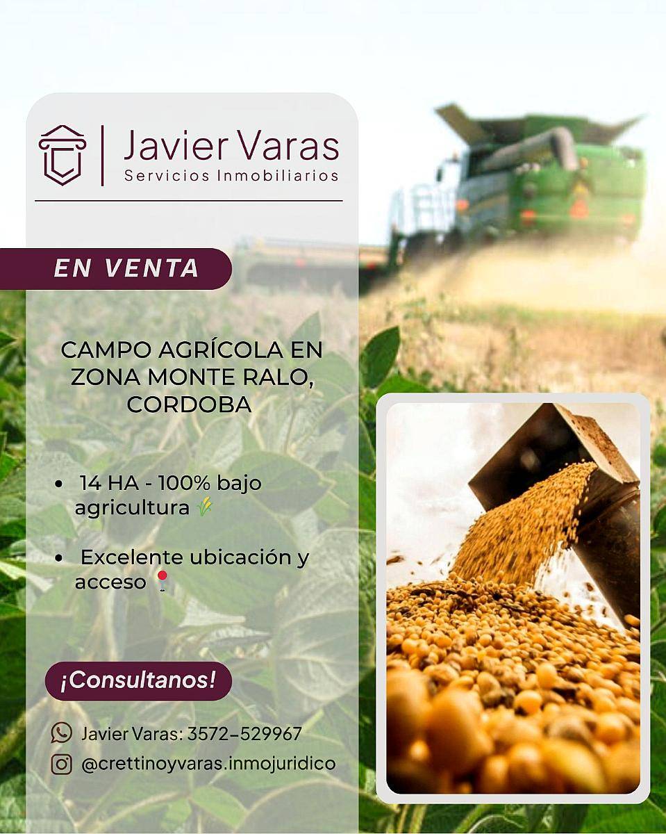 Campo Agricola en Zona Monte Ralo