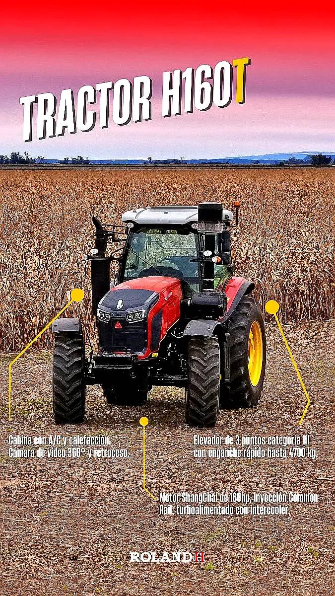 Tractor Agrícola Roland H 160hp Cabinado Doble Tracción