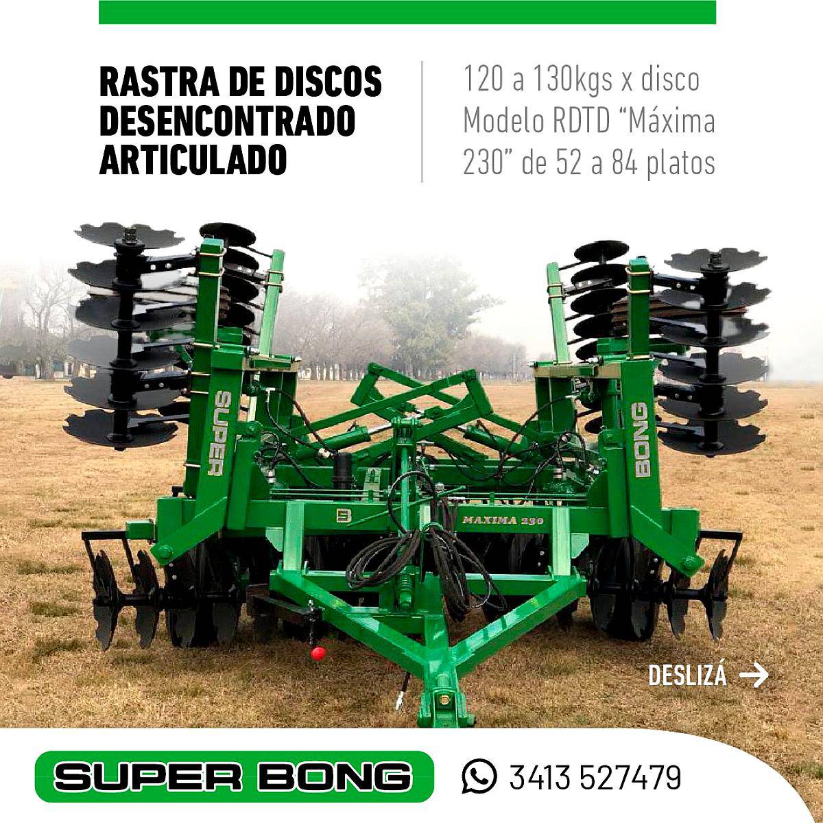 Super Bong Articulada de 68+2 Platos