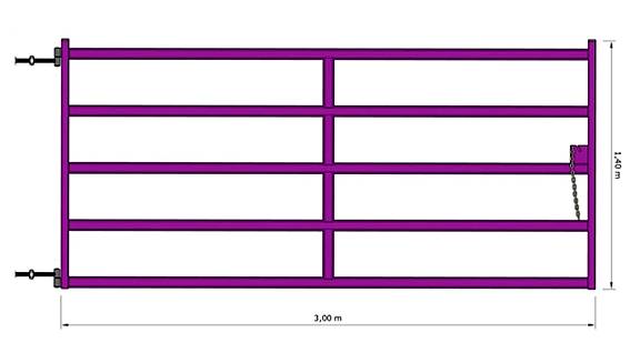 Tranquera 1.4 M X 3 M