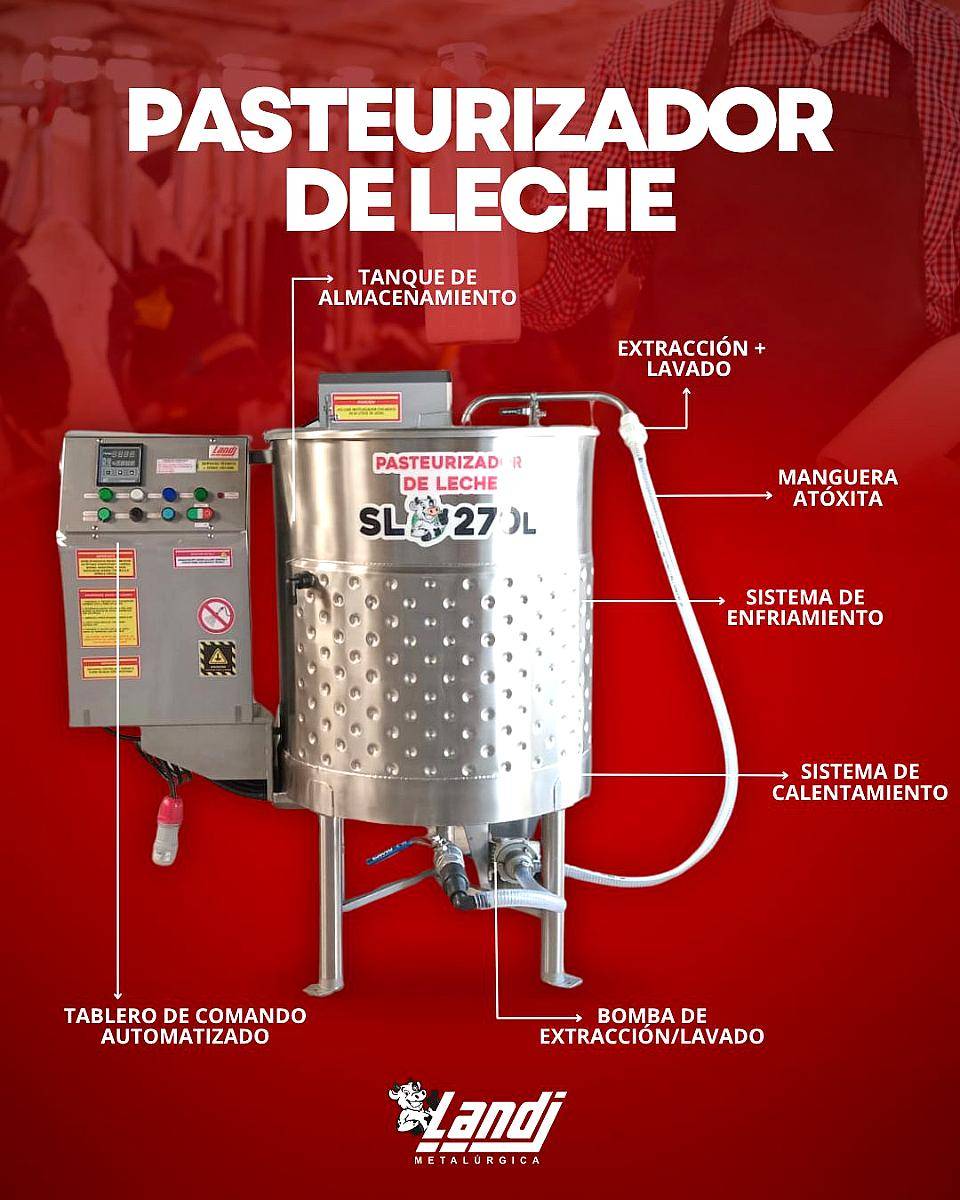 Pasteurizador de Leche 170 Lts