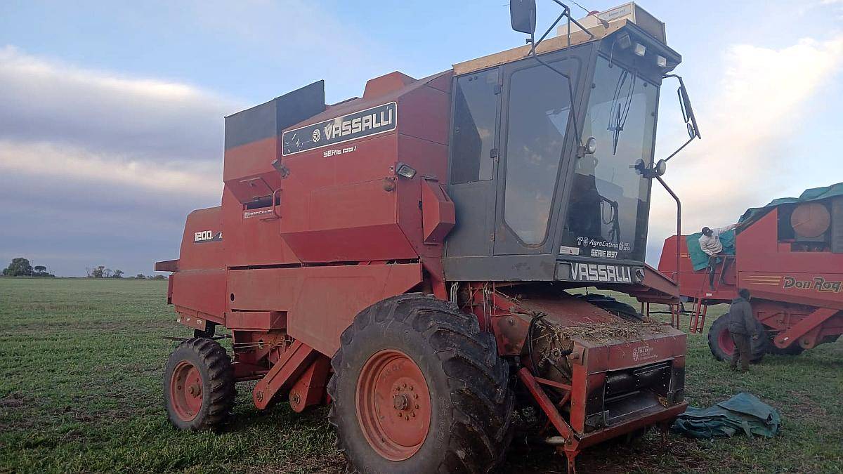 Cosechadora Vassalli 1200. año 1997. Plataforma de 23 Pies.