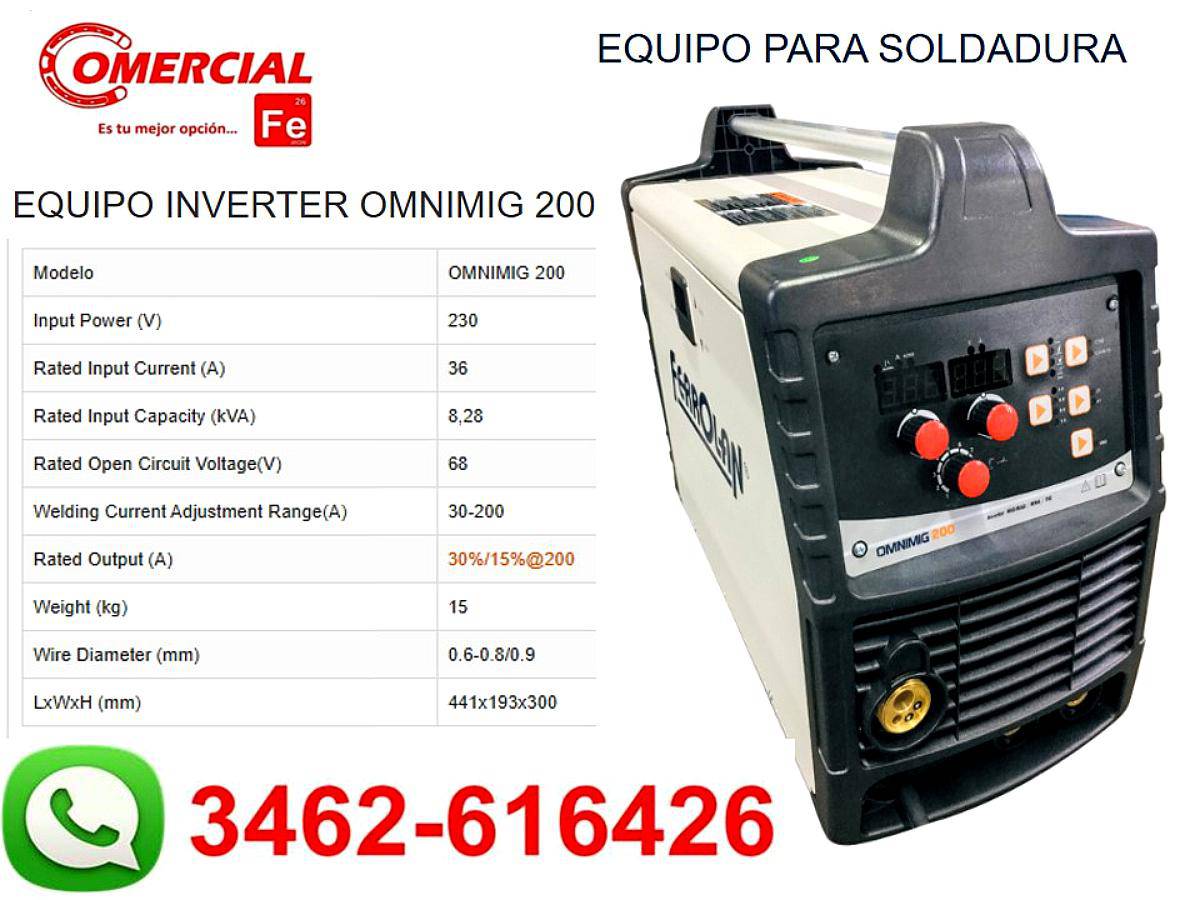 Maquina Soldadora MIG 200 AMP 3 en 1 Omnimig Ferrolan - Agroads