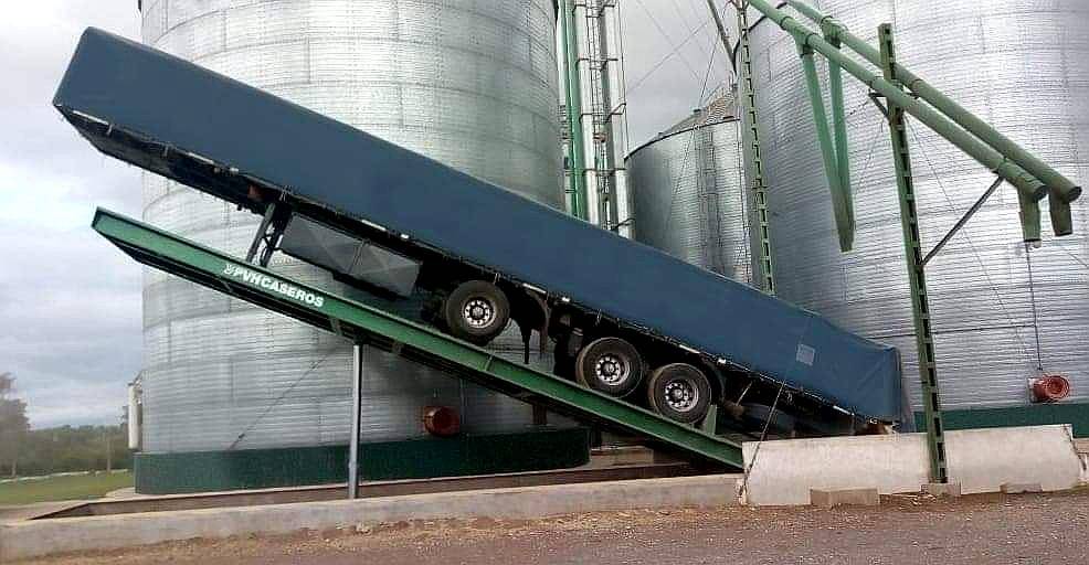 Plataforma Volcadora Hidraulica Descarga de Semi 13 M a 45°