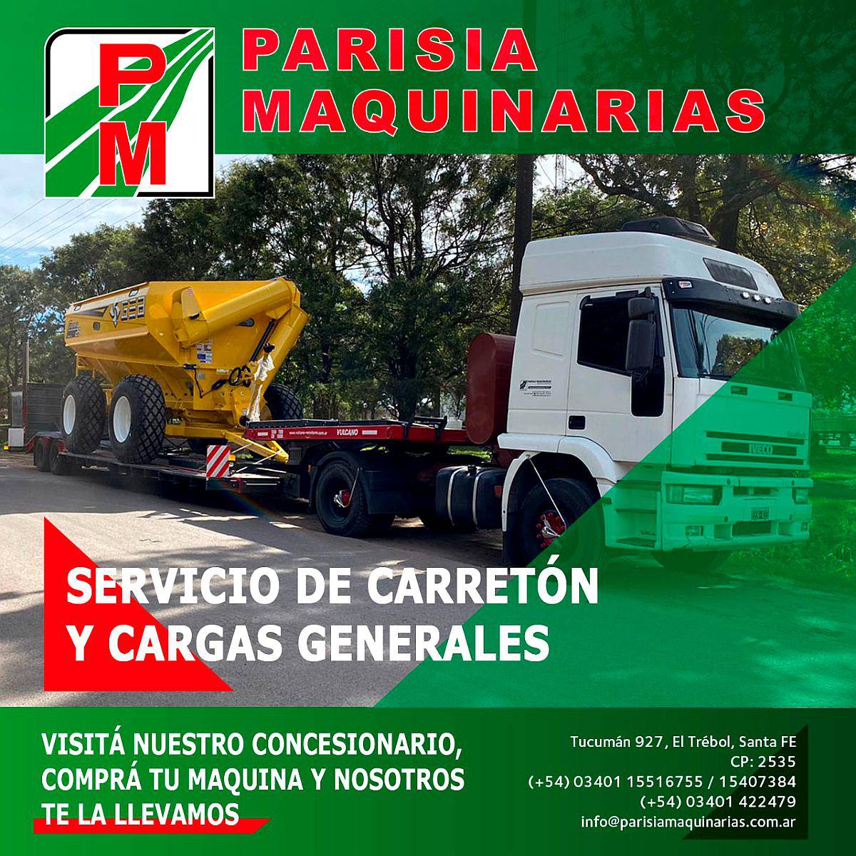 Transporte de Maquinarias Agricoas