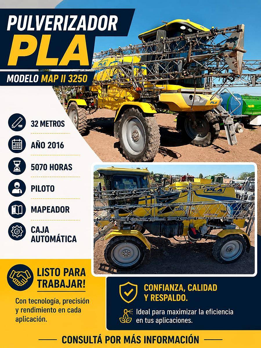 Vende o Permuta Sembradora Pulverizador Pla MAP II año 2016