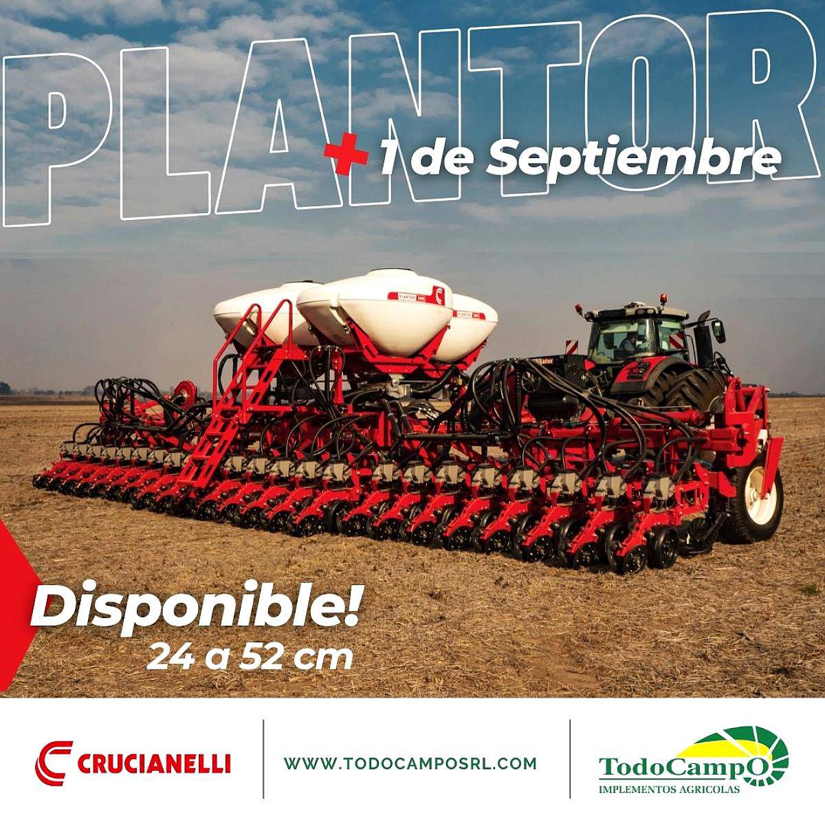 Crucianelli Plantor 24 a 52 CM, Plegado Frontal, Precision P