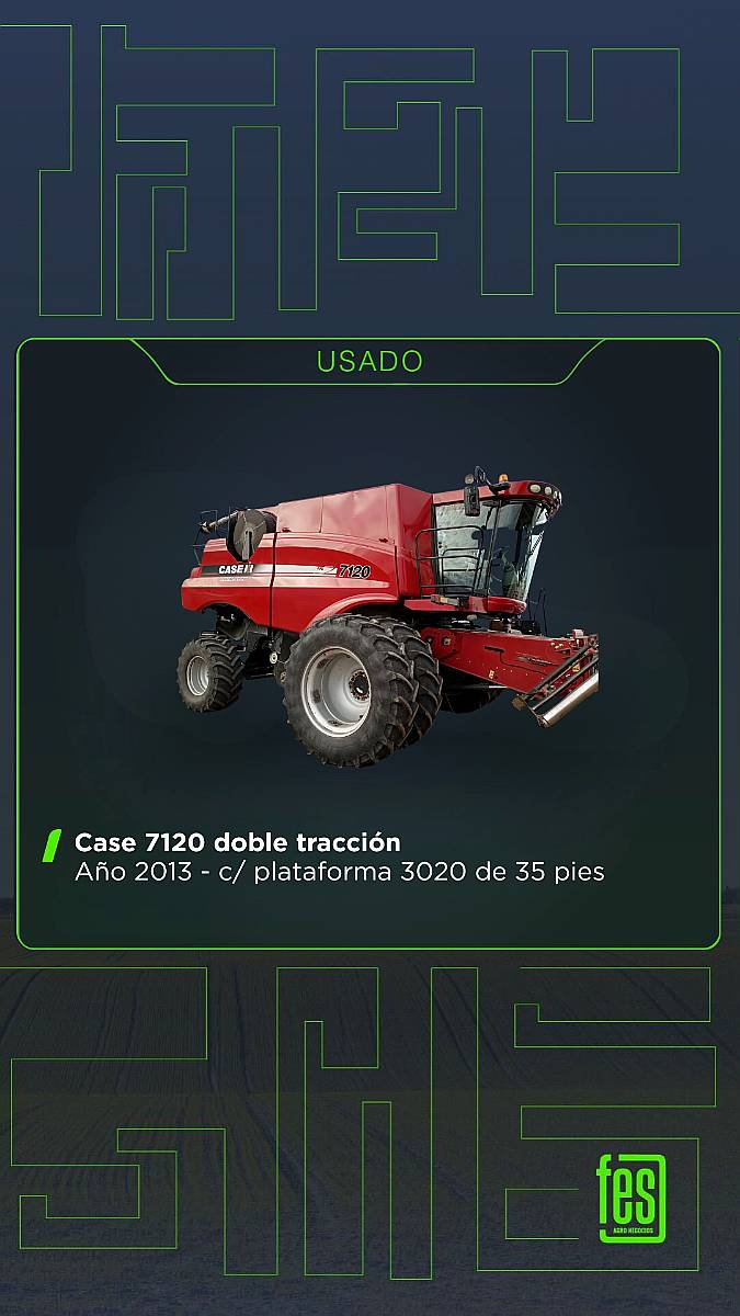 Cosechadora Case 7120 año 2013
