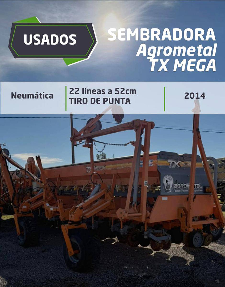 Agrometal TX Mega 22 a 52. Neumatica. Fert Simple. Monitor.