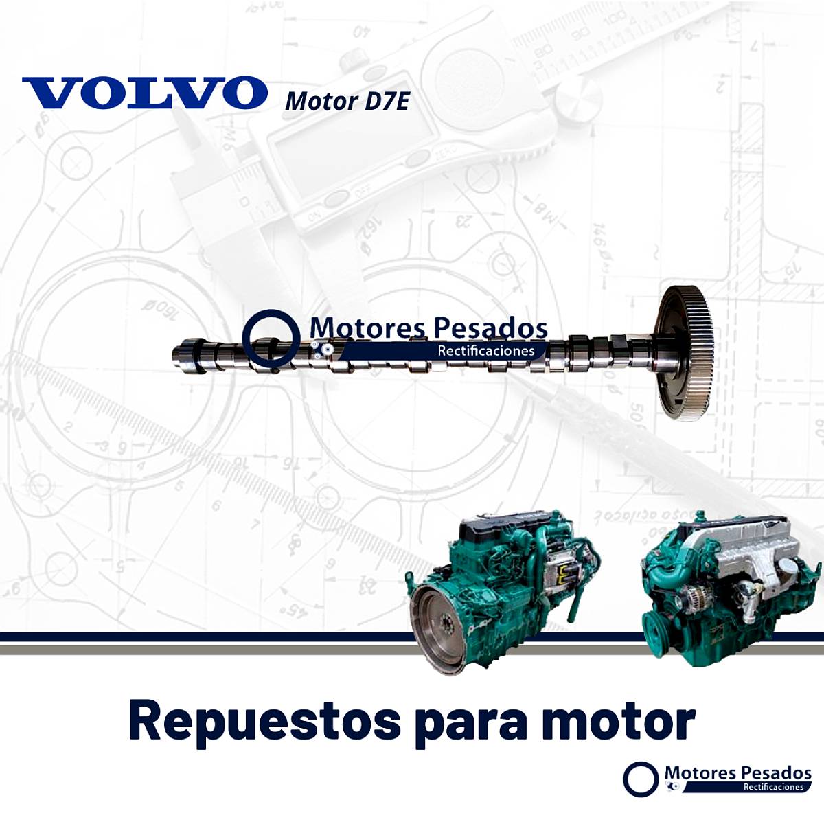 Arbol de Levas Motor Volvo D7E - 24v - 6 Cil.