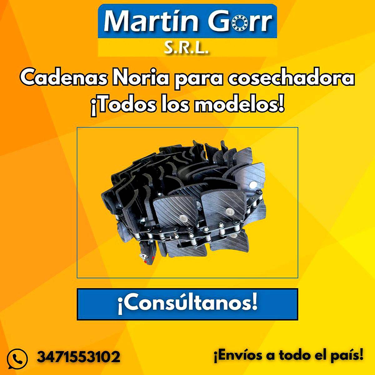 Cadenas Noria para Cosechadora