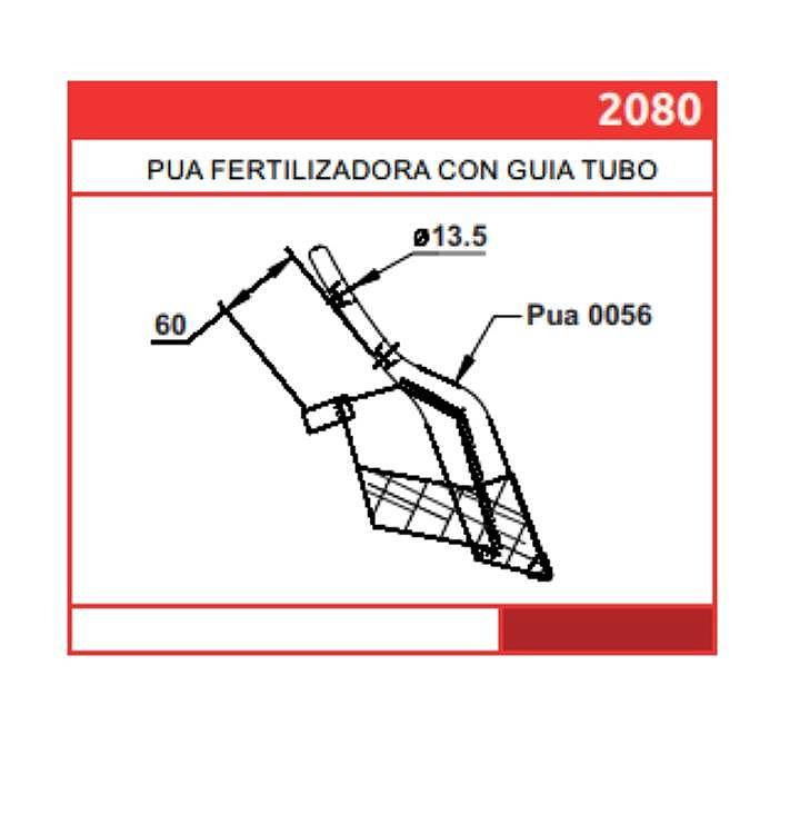 Púa Fertilizadora con Guía Tubo