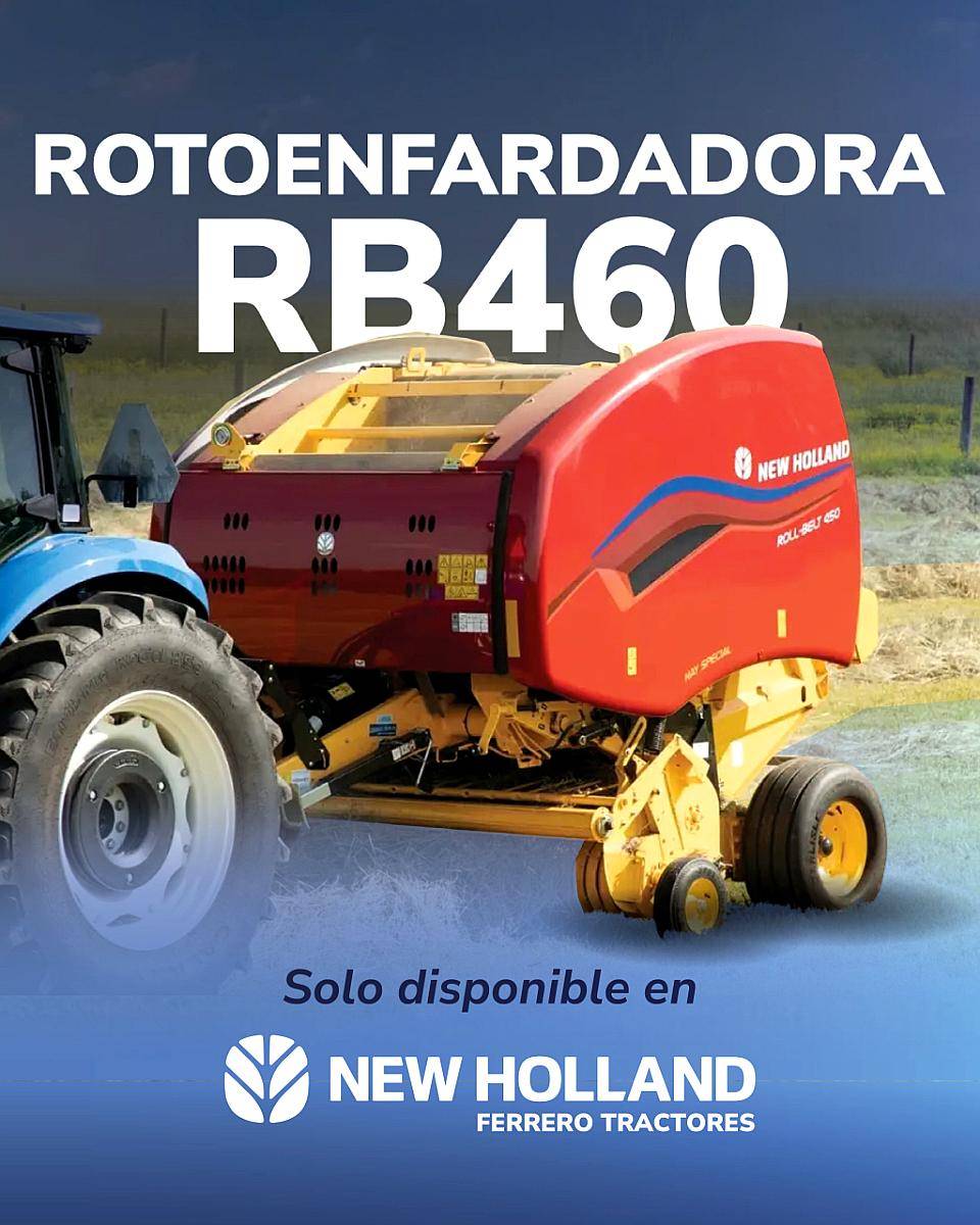 Rotoenfardadora New Holland RB 460con Cuter