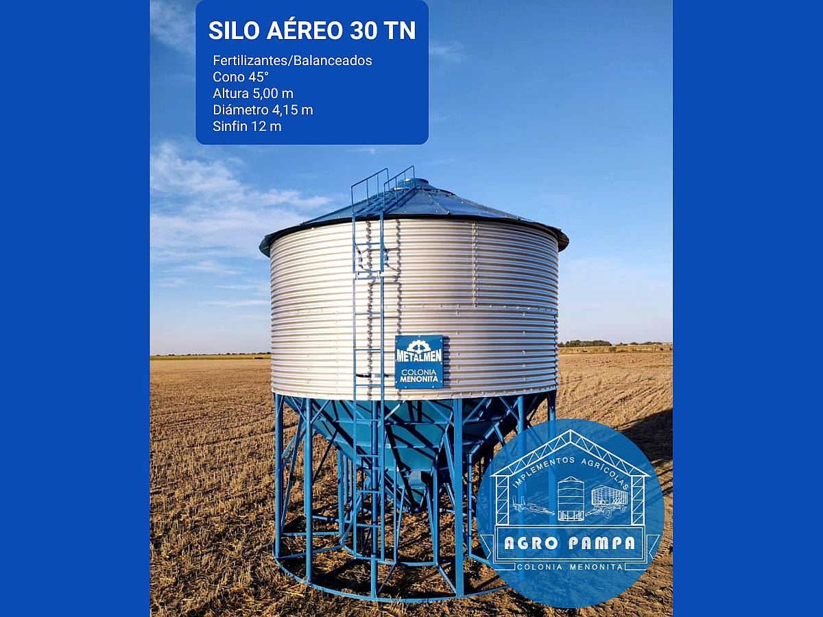 Silo Aéreo 30 TN Cono 45° Fertilizantes