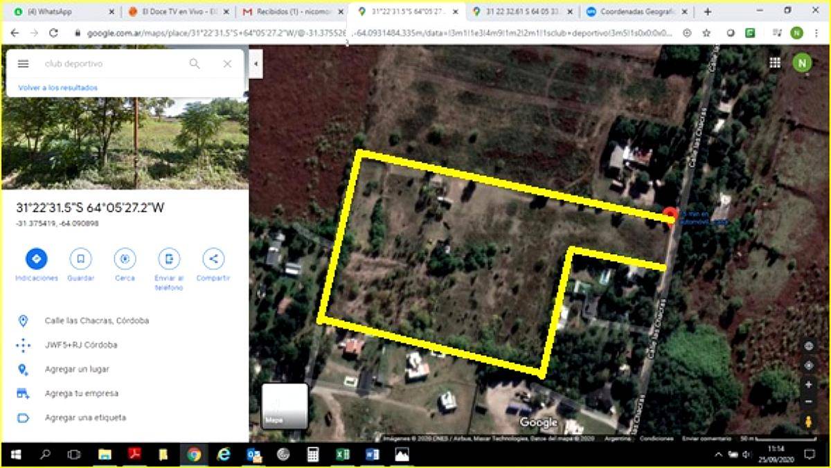 Vendo 3.2 Hectareas Viejo Camino a Montecristo Cordoba