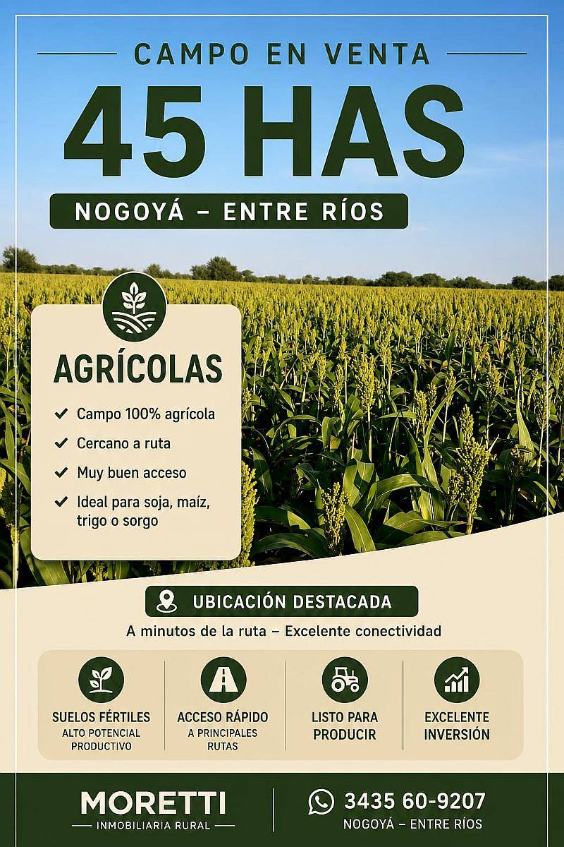 45 Has Agricolas Lucas Gonzalez