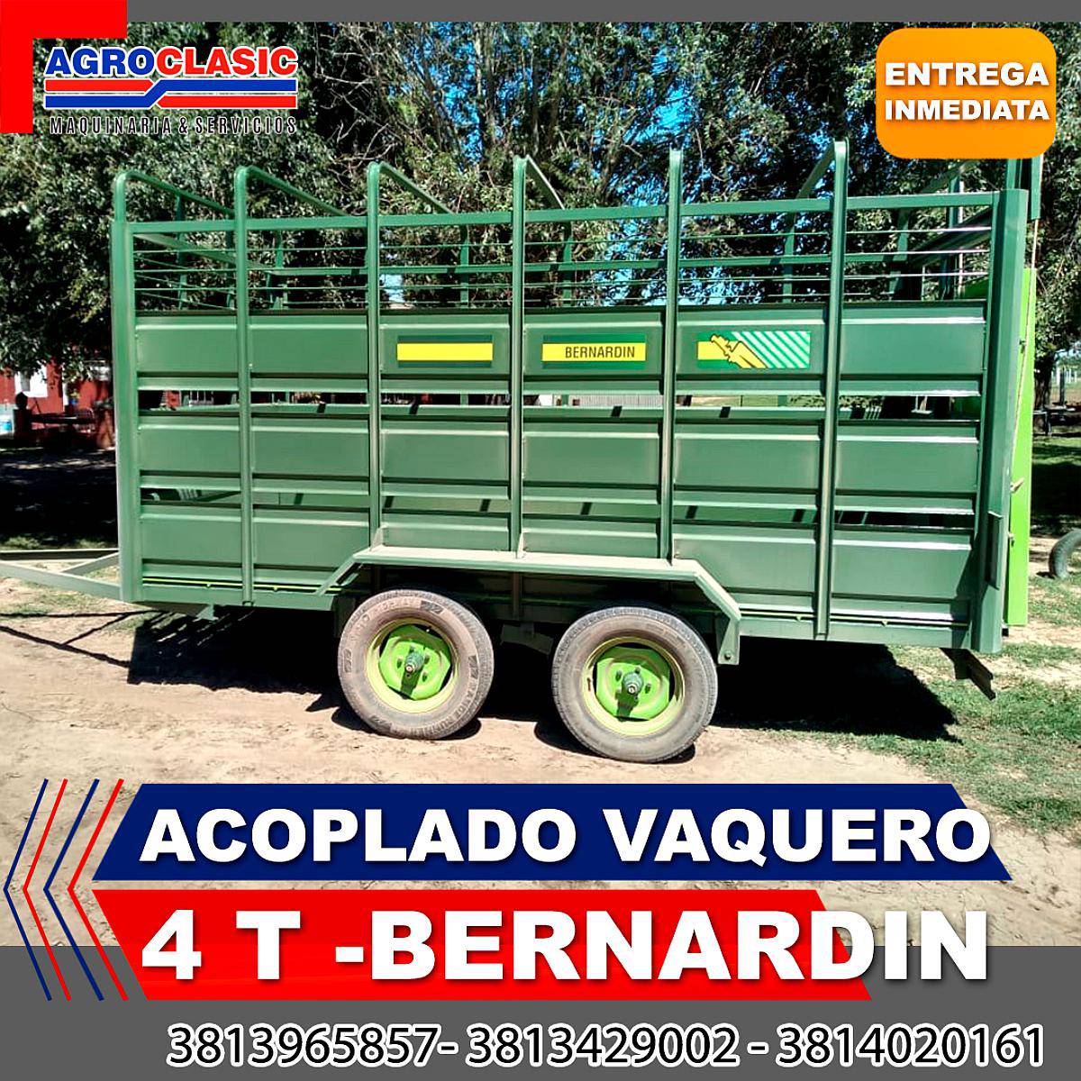 Acoplado Vaquero Bernardin 4tn
