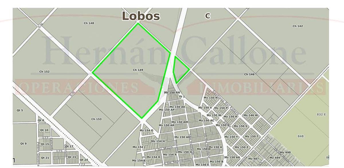 24.83 Has Ideal Loteo en Lobos Dentro de la Urbanización