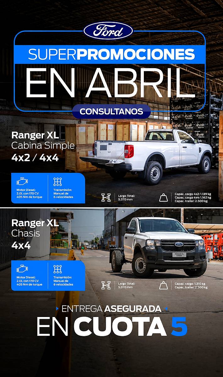 Ford Ranger Nueva Cabina Simple 4x2/4x4 Escribirnos