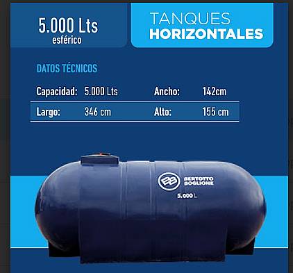 Tanque Bertotto Boglione 5000 Lts. Esférico - Nuevo Promo