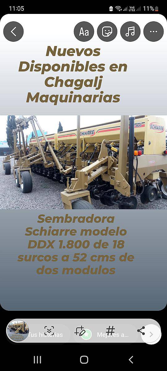 Sembradora de Granos Gruesos de 18 a 52 CMS