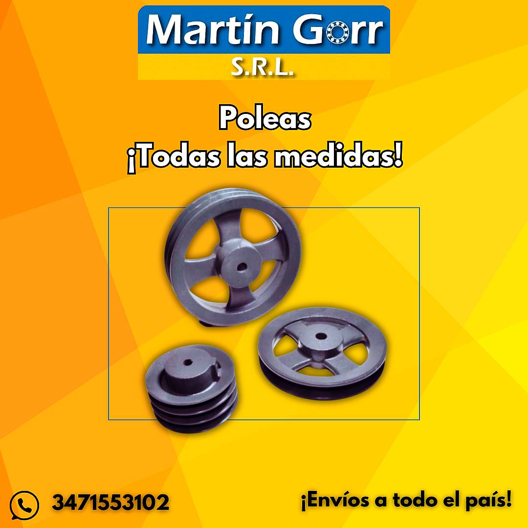 Poleas Todas las Medidas