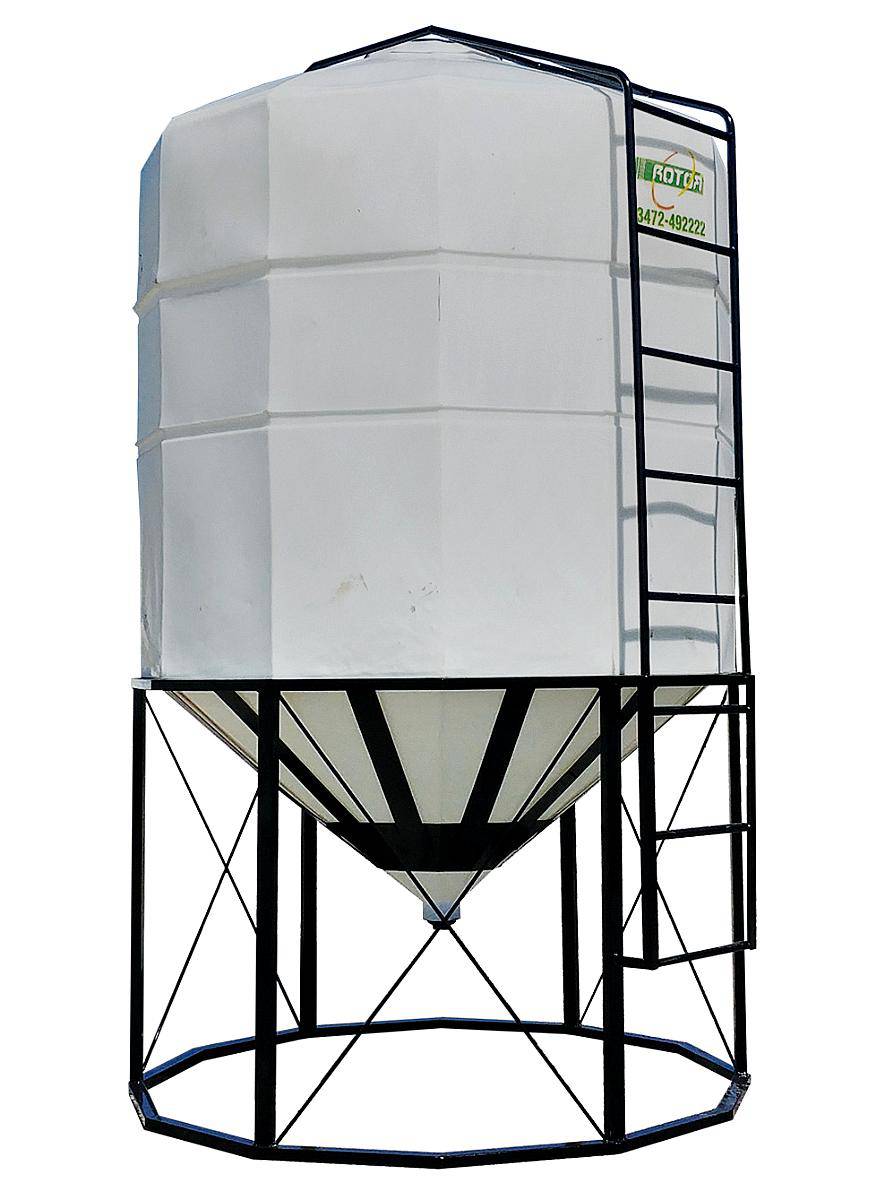 Silo Plástico de 10.000 Lts. con Fondo Cónico