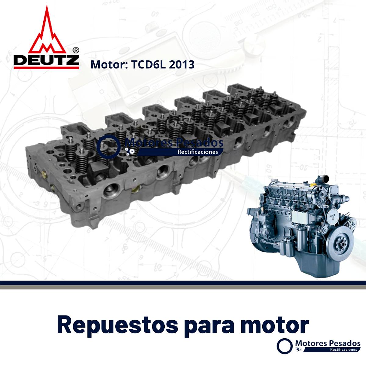 Tapa de Cilindro Motor Deutz Tcd6l 2013 - 24v