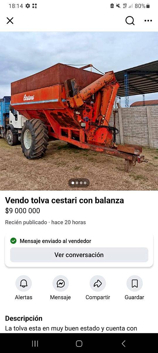 Tolva Cestari 14tn. con Balanza