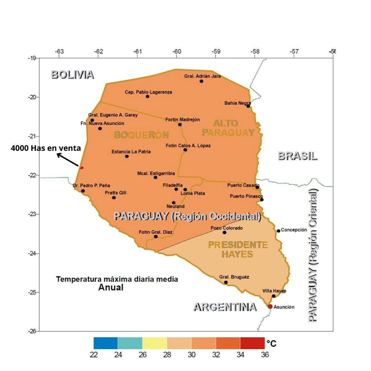 Vendo 4000 Hectareas Paraguay Mariscal Estigarribia