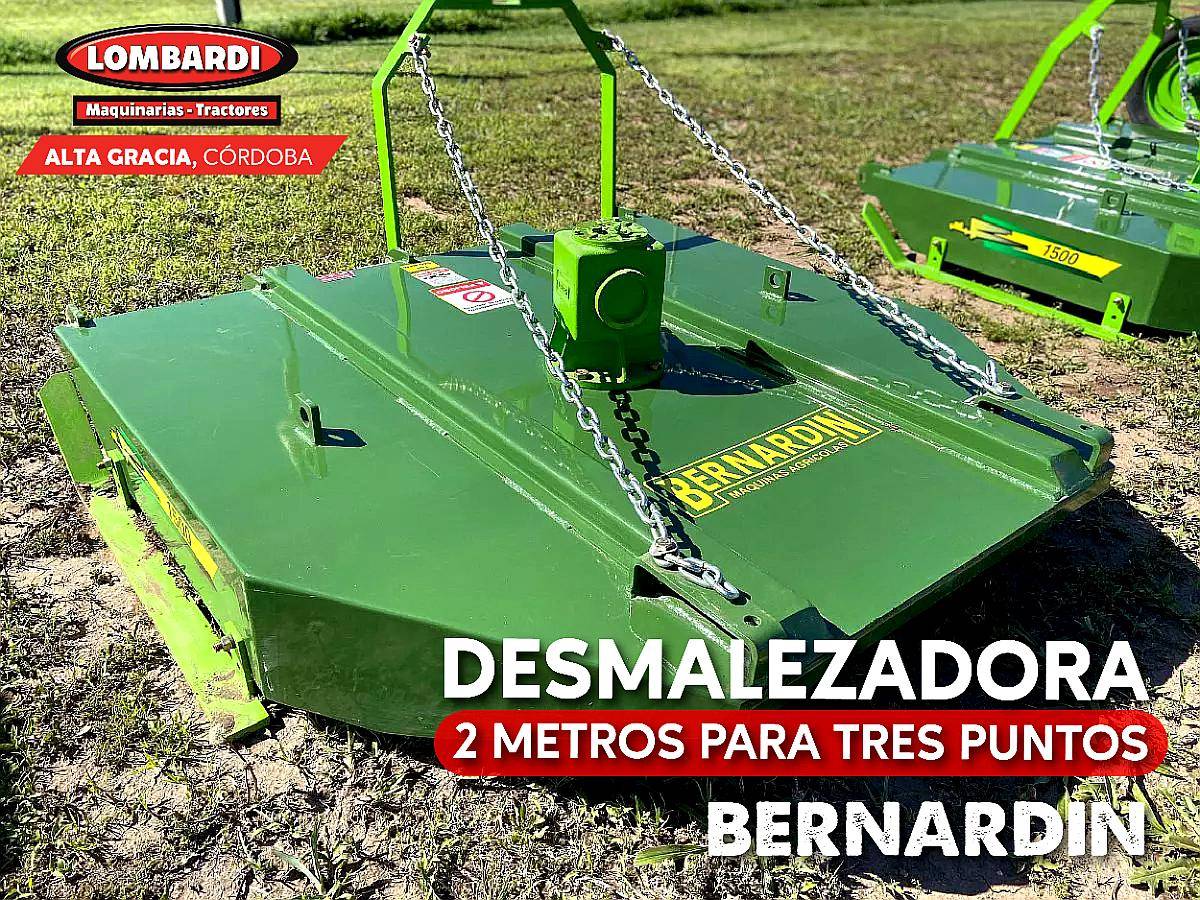 Desmalezadora de 2 Mts para Tres Puntos. Disponible.